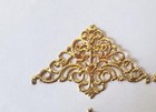 Craftbuddyus Dc3-37mm 10 Pcs Gold Filigree Metal Decorative Corner Embellishmnt
