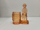 Vintage Depression Glass Charlie Chaplan Toothpick Holder Movie 3 5  H X 3  L