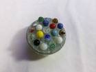 Lot Of 19  Pee Wee Marbles In 19 Hole Clear Glass Frog