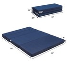 Costway Queen Size 4  Quart -fold Foam Folding Mattress Futon Sleepover Sofa Bed