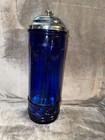 Vintage Colbalt Blue Barbicide Disinfectant Glass Barber Jar