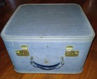Vintage Or Antique Belber Suitcase Luggage Travel Case Red Interior