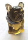 Antique Czech Glass Bulldog Cracker Jack Style Prize Miniature Dog Metal Collar