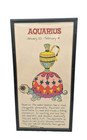 Vintage 1968 Margot Johnson Aquarius Zodiac Astrology Horoscope Pop Art
