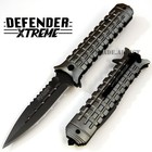 9  Titanium Tactical Stiletto Spring Assisted Open Rescue Folding Pocket Knife