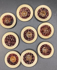 Art Deco   Carved Bakelite Type Couture Buttons     Basket Weave Design- 9 Buttons