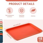 18 Pcs Plastic Fast Food Trays Bulk Colorful Restaurant Serving Multicolor 