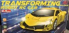 Red Transforming Robot Rc Car - 1 18 Scale 2 4ghz Remote Control Toy - New