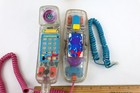 Vtg Conair Phone Clear Transparent Sw205 Corded Telephone Tested W blue   Pink
