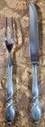 Mcm Wallace Silver Swirl Sterling Handle Carving Set Fork   Knife Excellent