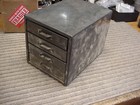 Vintage Metal Industrial Small Parts 4 Drawer Storage Organizer Cabinet