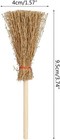 10pcs Mini Brooms  Witch Straw Brooms  Doll House Dollhouse Accessories Props   