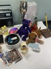 Junk Drawer Lot Radio Princess Vintage Pewter Coins Jewelry Sports  Toy
