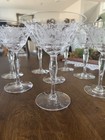 8 Vintage Prelude Viking Glasses Etched Champagne Wine Tall Sherbet Cocktail