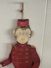 Vintage Sailor Dog Smoking Pipe And Bellhop Monkey 15  Wooden Toy Puppet France