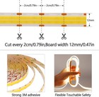 32 8ft 10m  Dc 24v Double Row Cob Led Strip Light Natural White 4000k Ip65