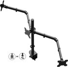 Triple Monitor Desk Mount - Standard Pattern Fits 13  - 27  Led Lcd Flat Comp   