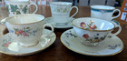 Lot Of 5 Vintage Tea Cups saucers - All Are Matched - Deluxe Selection