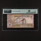 2007 Jordan Central Bank  specimen  50 Dinars Pick 38ds Pmg 66 Epq Gem Unc