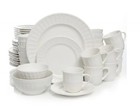 New Gibson Heritage Place Dining 40-pc Embossed Whiteporcelain Dinnerware Set