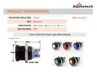 2pcs Pl-b12 12mm 12v Led Green Metal Indicator Pilot Dash Light With Black Bezel