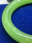 Vintage Green Jade Glass Bangle Bracelet California Estate Sale Item