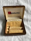 Vintage 1956 Gillette Gold Diplomat Safety Razor W original Case Date Code B3