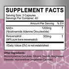Nad  Resveratrol 1500mg - Anti-aging  Energy And Focus  Cell Regenerator