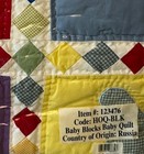 Vintage American Pacific Color Block Cotton  Patchwork Baby Blanket Quilt New