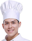 Chef Hat Cotton Blend Adjustable Elastic Band 9 3 Inch White Adult Cooking Cap