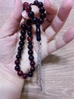 33 Beads Aqeeq Shafat Al Abd Tasbih Natural Black Red Agate Misbah Islamic