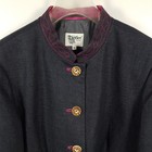 Distler Janker Womens Sz 42 Xl Gray Pink Linen Trachten Jacket Coat Blazer