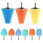 Polishing Cone  9 Pcs Sponge Buffing For Automotive Car Wheel Hub Care  Metal