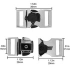 5 8   16mm  Metal Contoured Side Release Buckle For Paracord Bracelet dog Collar