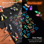 Glow In The Dark Paint  26 Colors 3d Fabric Paint With 1 Mini Uv Light 3 Brushes