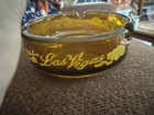 Vintage Amber Glass Las Vegas Ashtray 