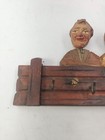 Vintage Carved Figures Wall Hanging Key Holder