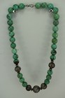 Antique Asian Oriental Silver Turquoise Necklace