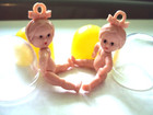 Vtg Gumball Charms Cracker Jack 60 s Hk Twin Take Apart Dolls Vending Prize Toy