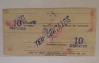 1943 Philippine Province Of Free Samar Calbiga Currency 10 Centavos Rare