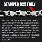 Guaranteed 925 Sterling Silver Figaro Chain Necklace Solid   Heavy Version Italy