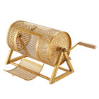 Raffle Ticket Spinner Drum Holds 2500 Tickets 100 Balls Lottery Cage Gold