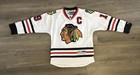 Reebok Nhl Chicago Blackhawks Jonathan Toews  19 Away Jersey White Mens Small