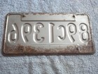 Vintage 1979 Indiana License Plate    89-c-1396  red  White   Black 