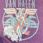 Next Level Van Halen Purple Graphic V-neck T-shirt Women   s L Rock Pop Music