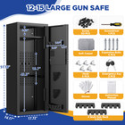 Besafety 12-15 Gun Cabinet  Quick Access Long Gun Safe For Home Rifles   Pistols