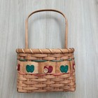 Woven Hanging Wall Basket Pocket Mail Letters Flowers  Modern Farmhouse Brown