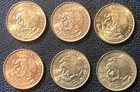  6 x 1963 Mexico One 1 Centavo World Copper Coins Bu Uncirculated Beautiful Lot 