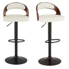 Faux Leather Bar Stools Set Of 2 Adjustable Armless Counter Kitchen Swivel Chair
