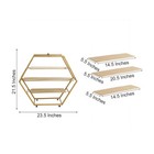 21  Gold 3 Tier Hexagon Metal Cupcake Holders Display Stand Party Event Supplies